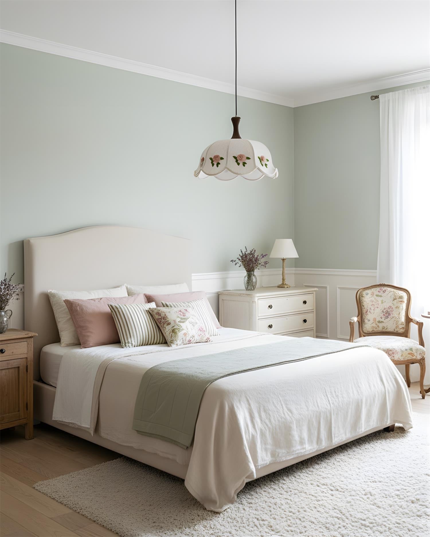 Roselace Vintage Fabric Pendant Light