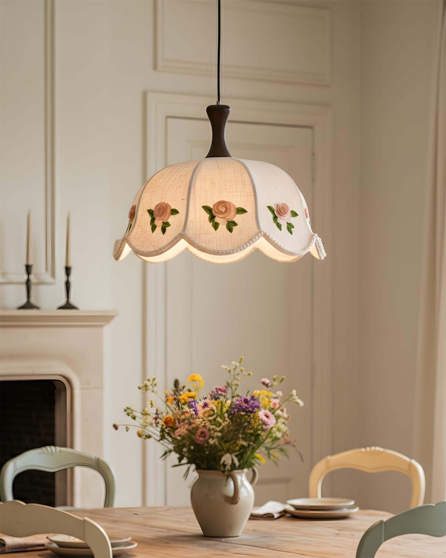 Roselace Vintage Fabric Pendant Light