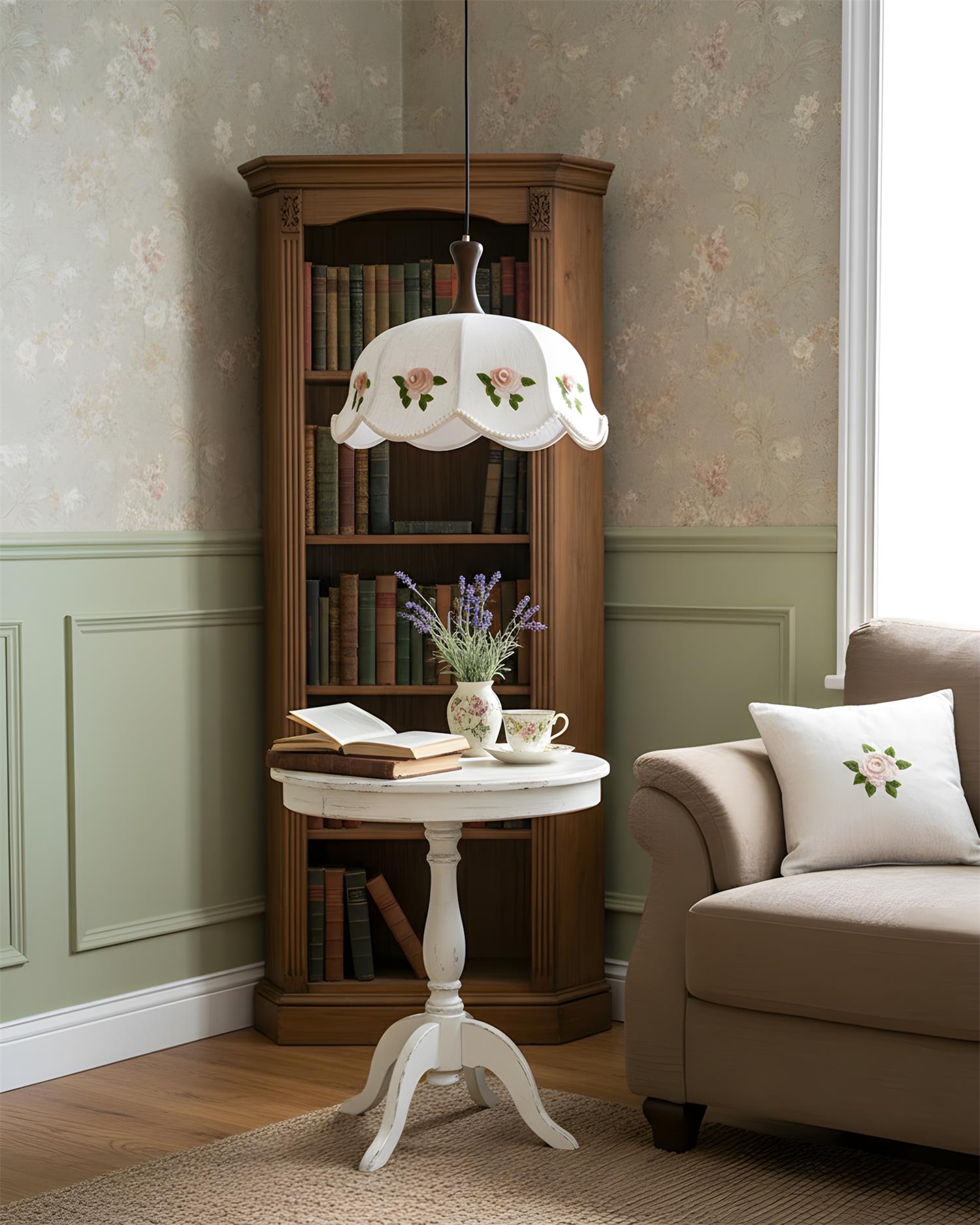 Roselace Vintage Fabric Pendant Light