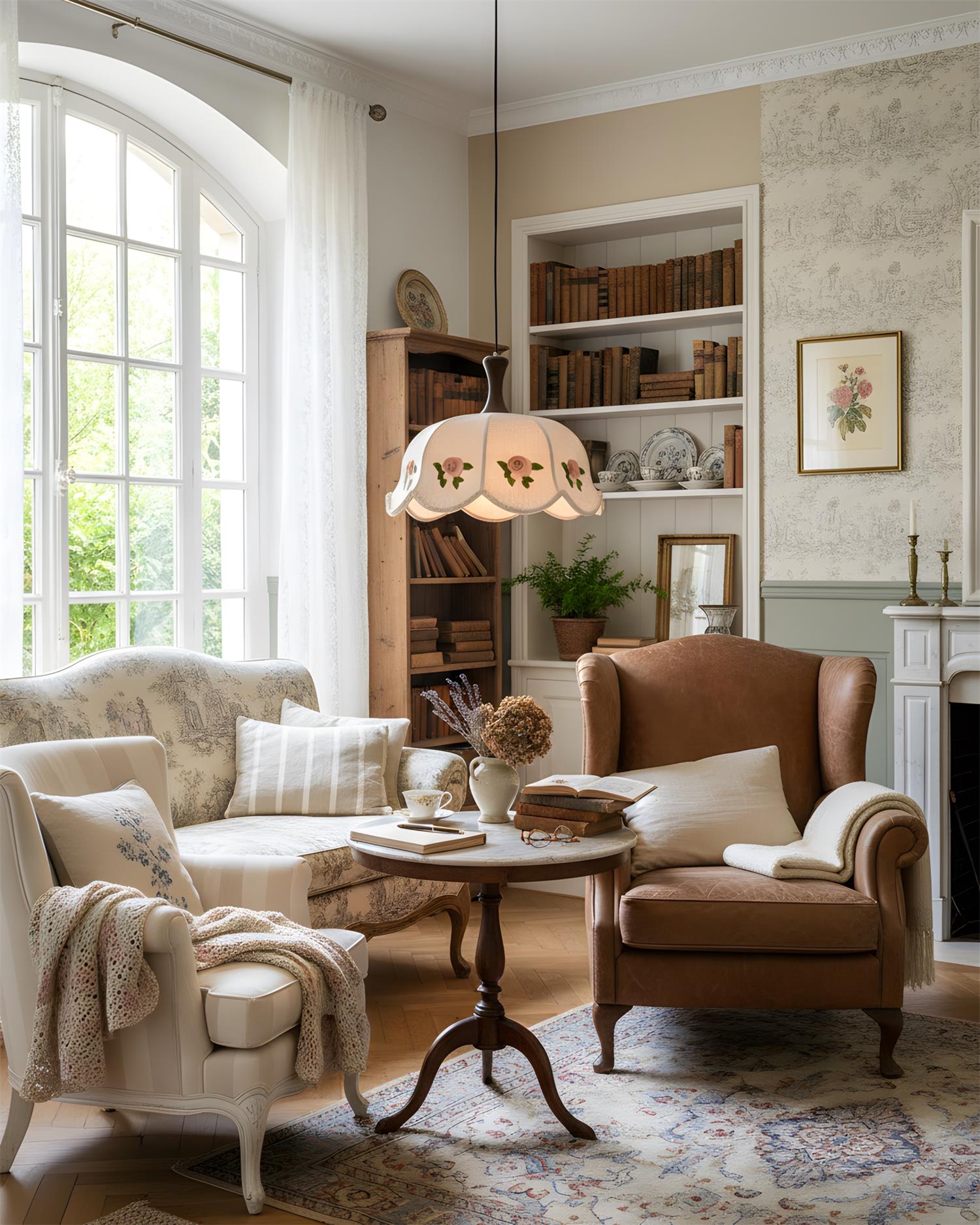 Roselace Vintage Fabric Pendant Light