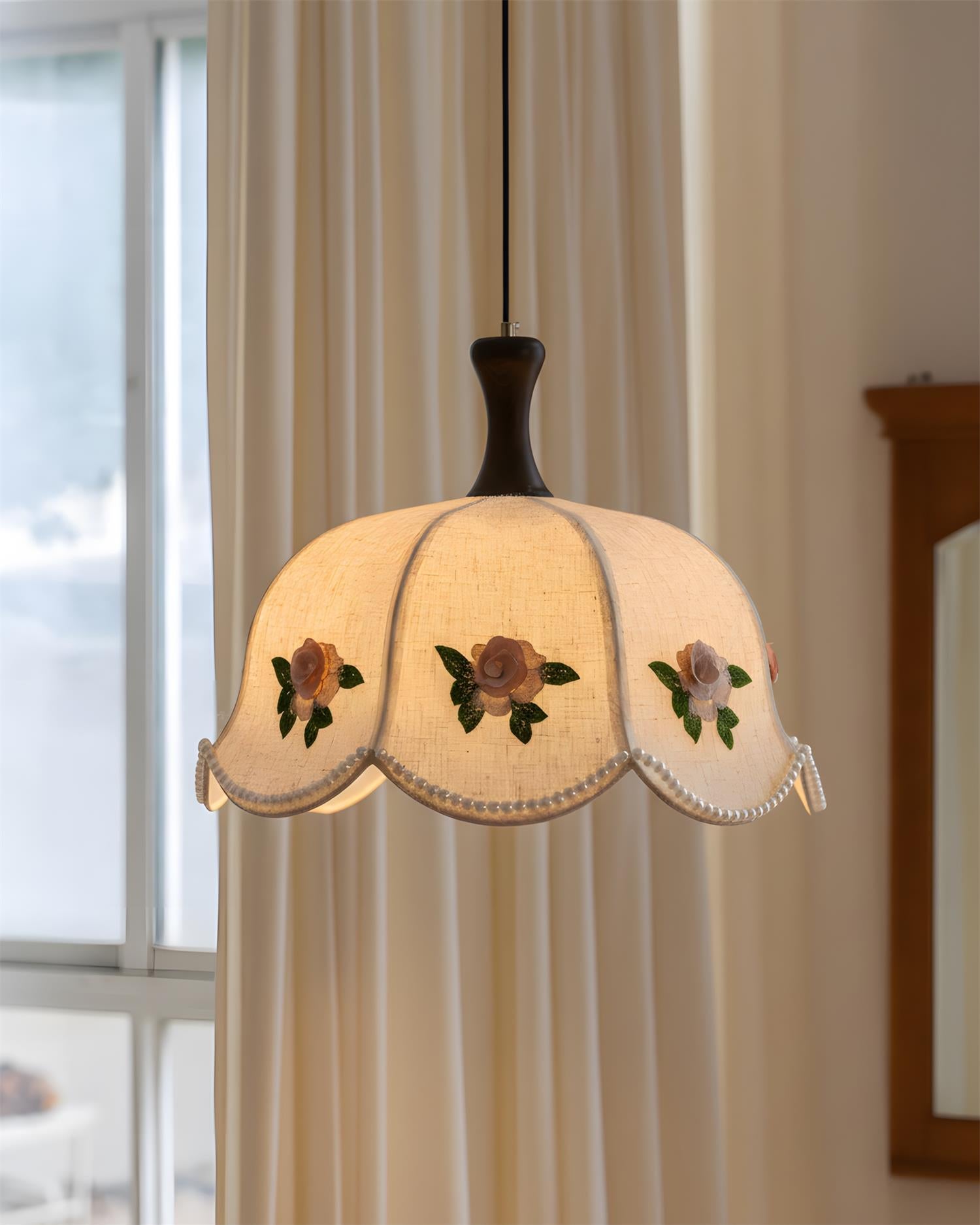 Roselace Vintage Fabric Pendant Light