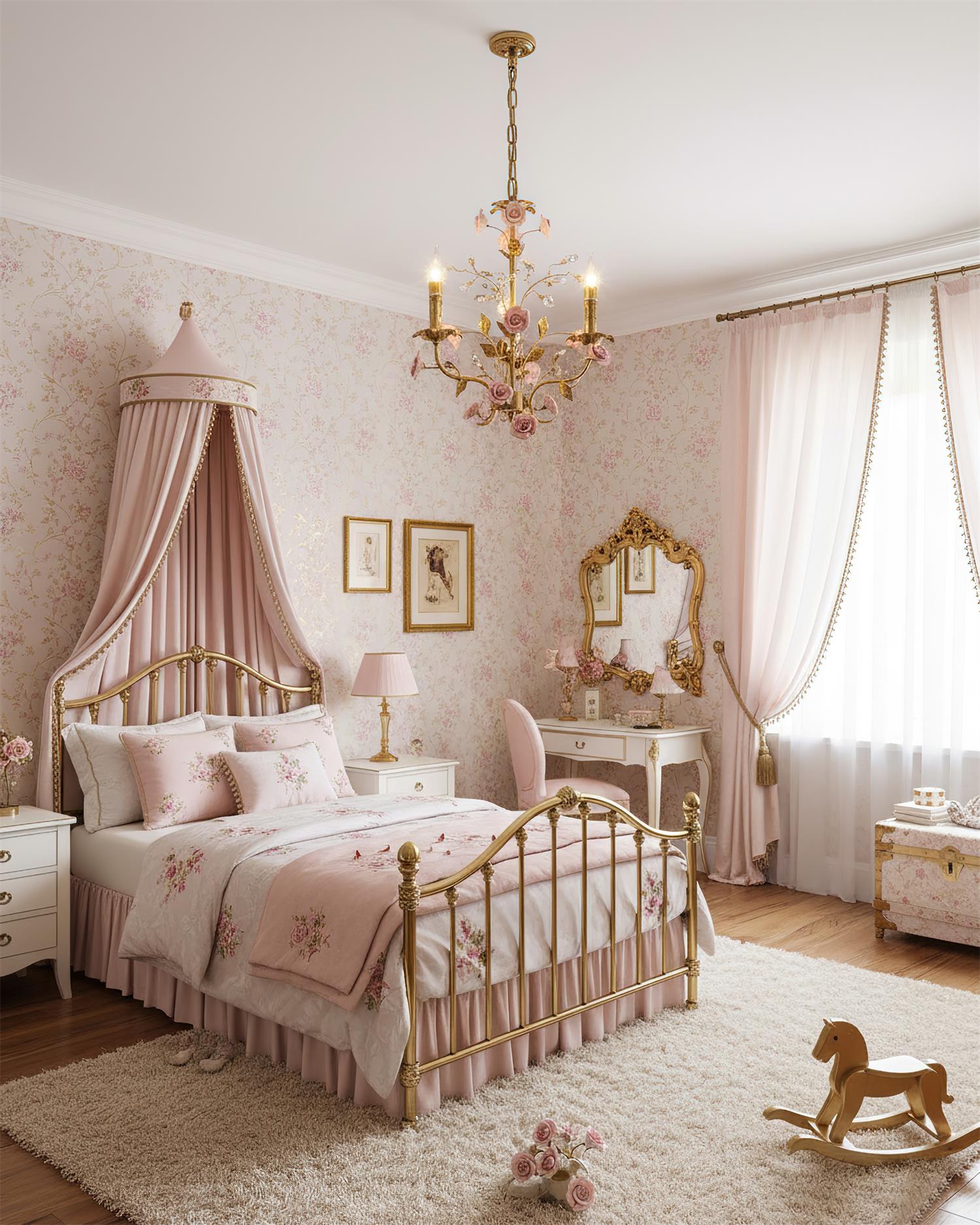 Roselune Luxury Brass Pendant Light