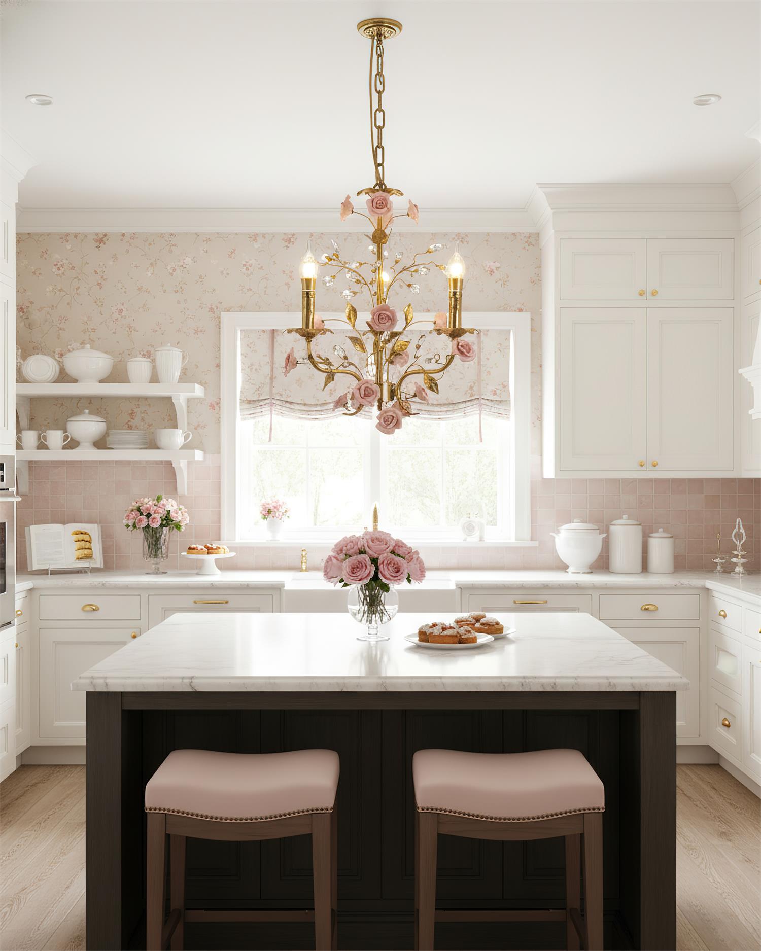 Roselune Luxury Brass Pendant Light