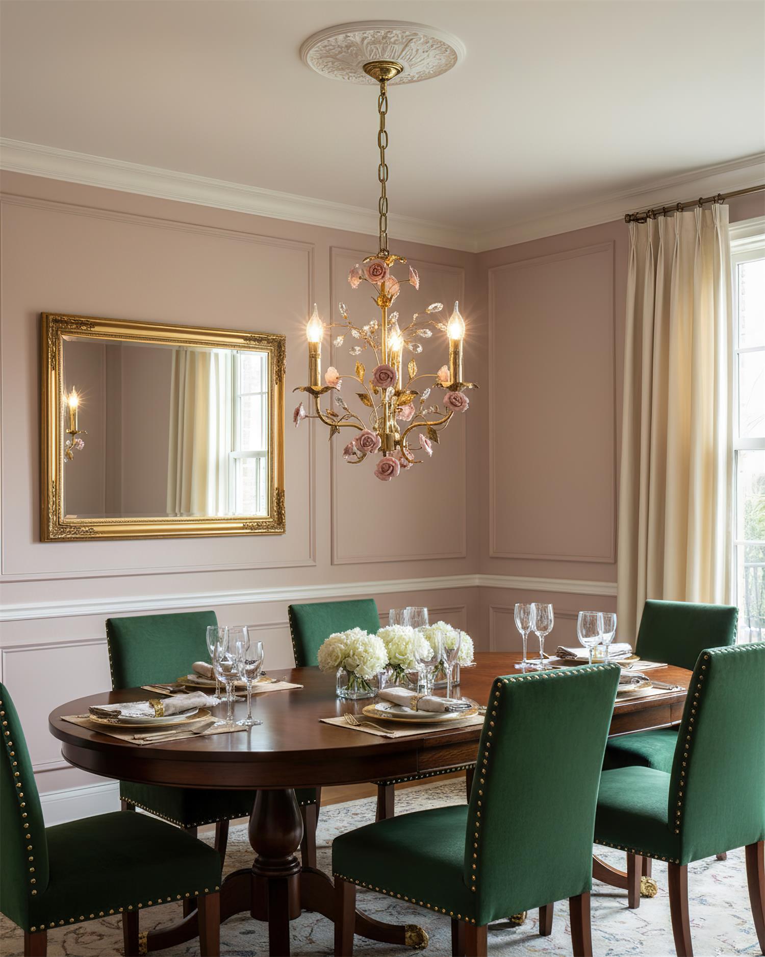 Roselune Luxury Brass Pendant Light