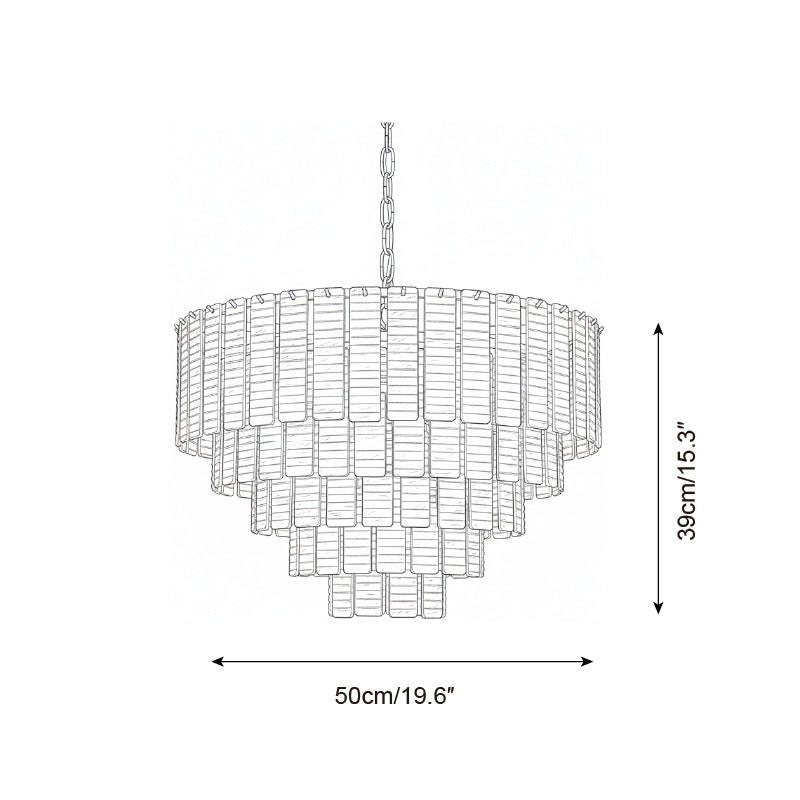 Lustrava Romantic Pink Glass Cascade Chandelier