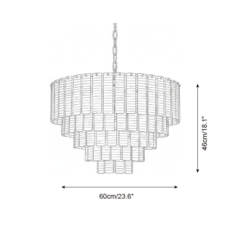 Lustrava Romantic Pink Glass Cascade Chandelier