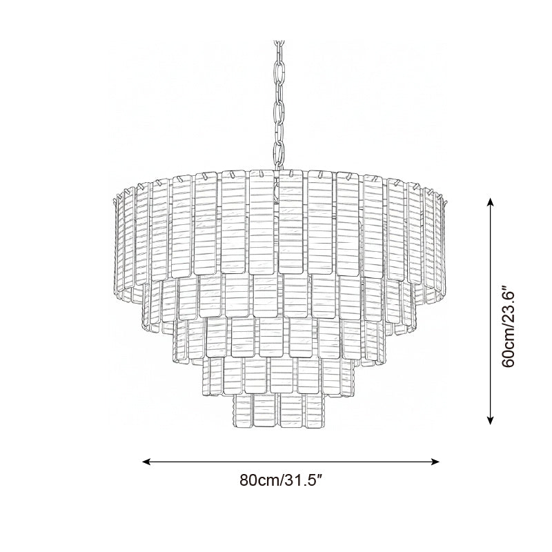 Lustrava Romantic Pink Glass Cascade Chandelier