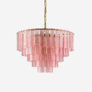 Lustrava Romantic Pink Glass Cascade Chandelier