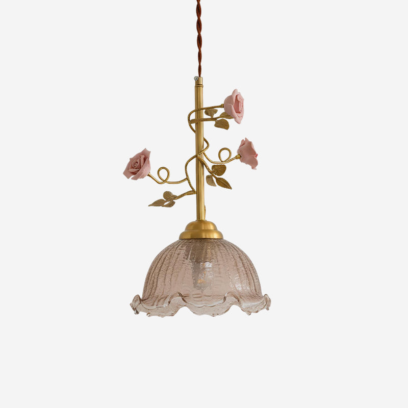 Rosy Glass Vintage Reverie Pendant Light