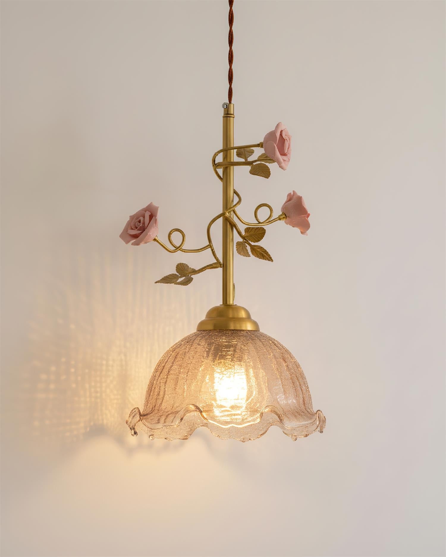 Rosy Glass Vintage Reverie Pendant Light