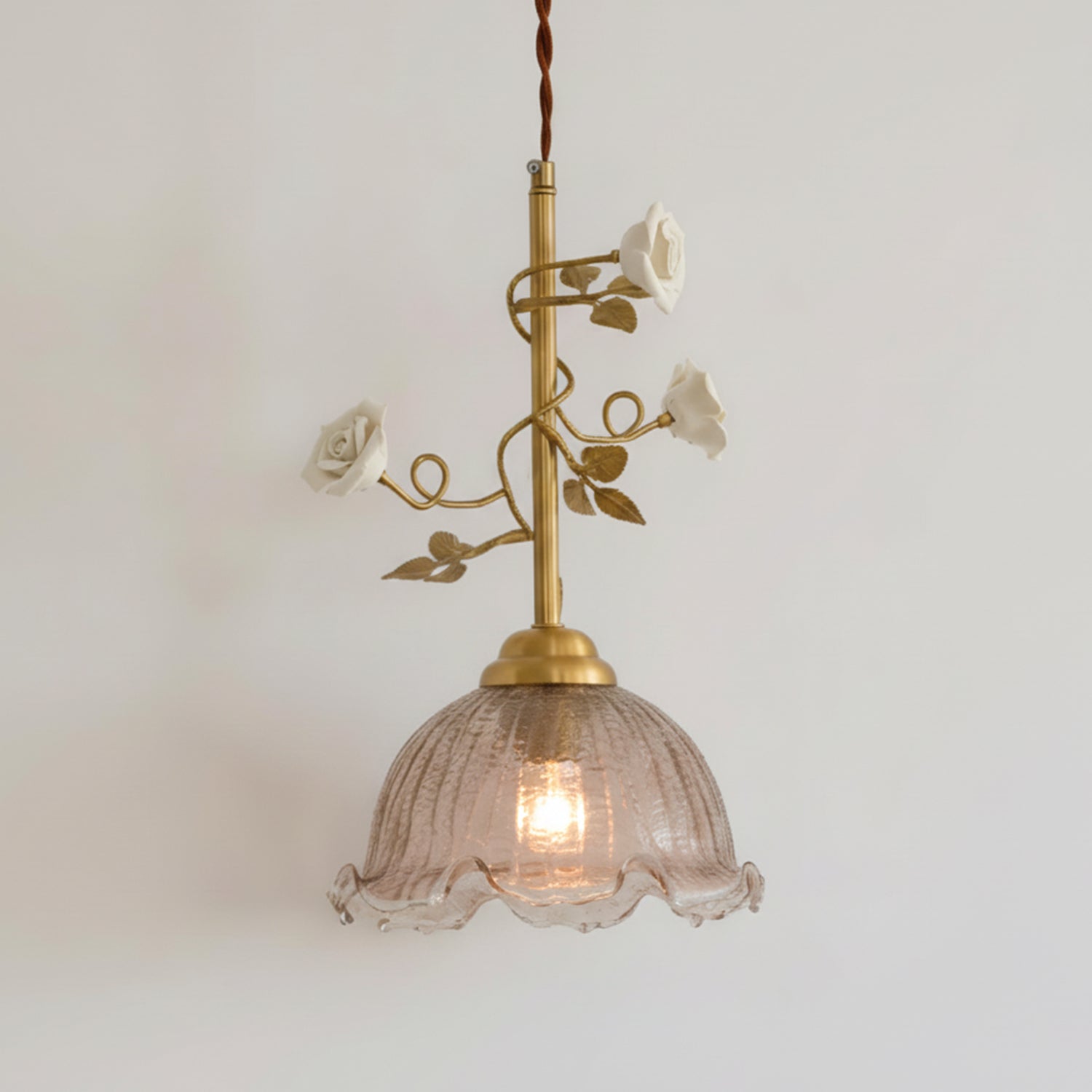 Rosy Glass Vintage Reverie Pendant Light