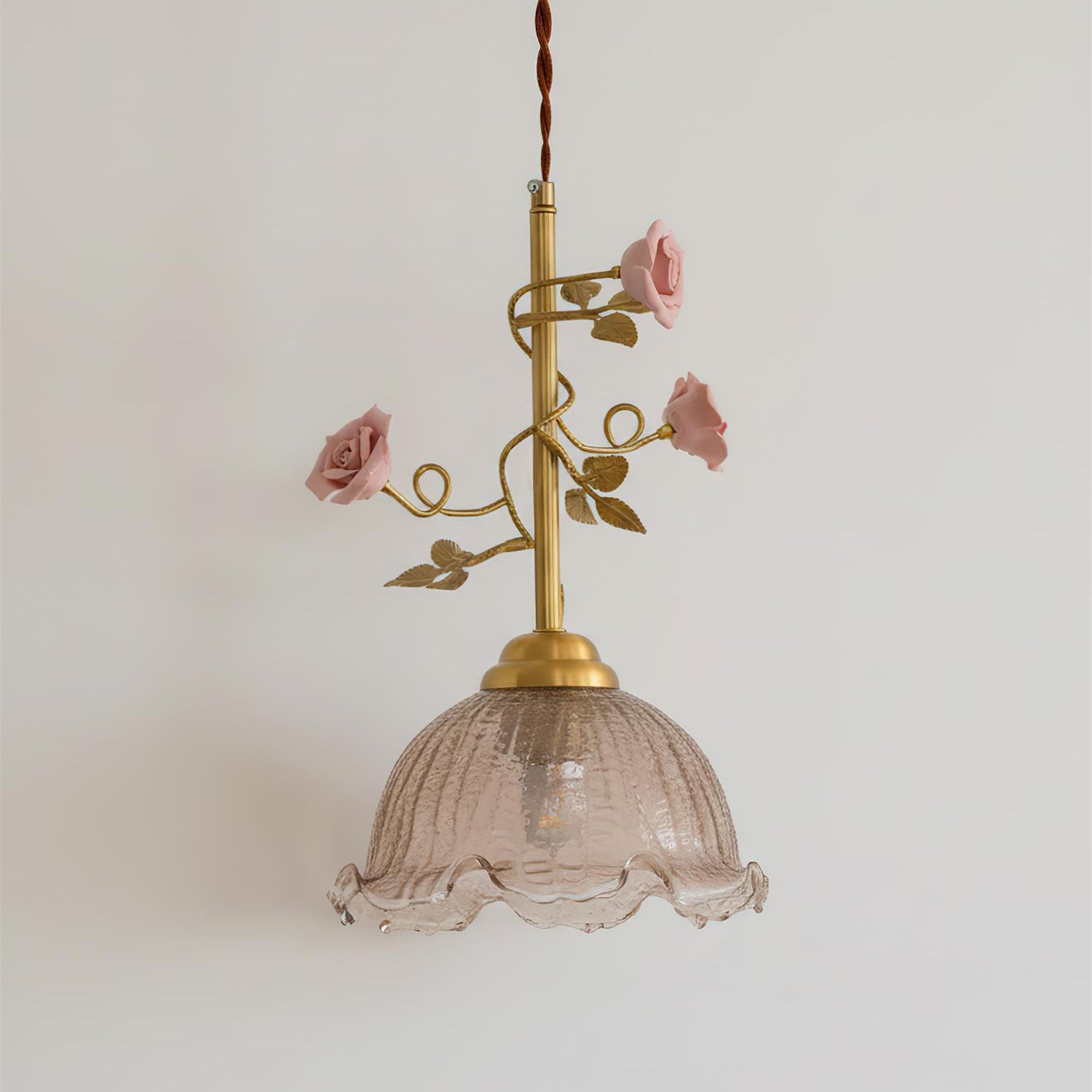 Rosy Glass Vintage Reverie Pendant Light