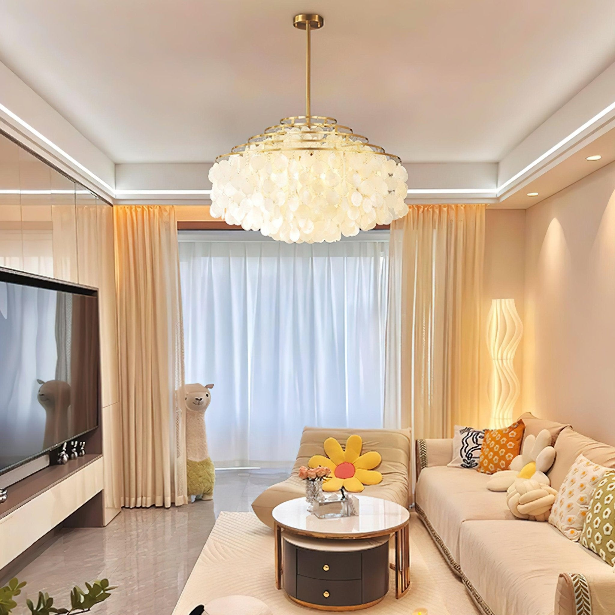 Round Shell Chandelier B - Blowlighting