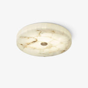 Ciphayra Minimalist Alabaster Round Flushmount - Blowlighting
