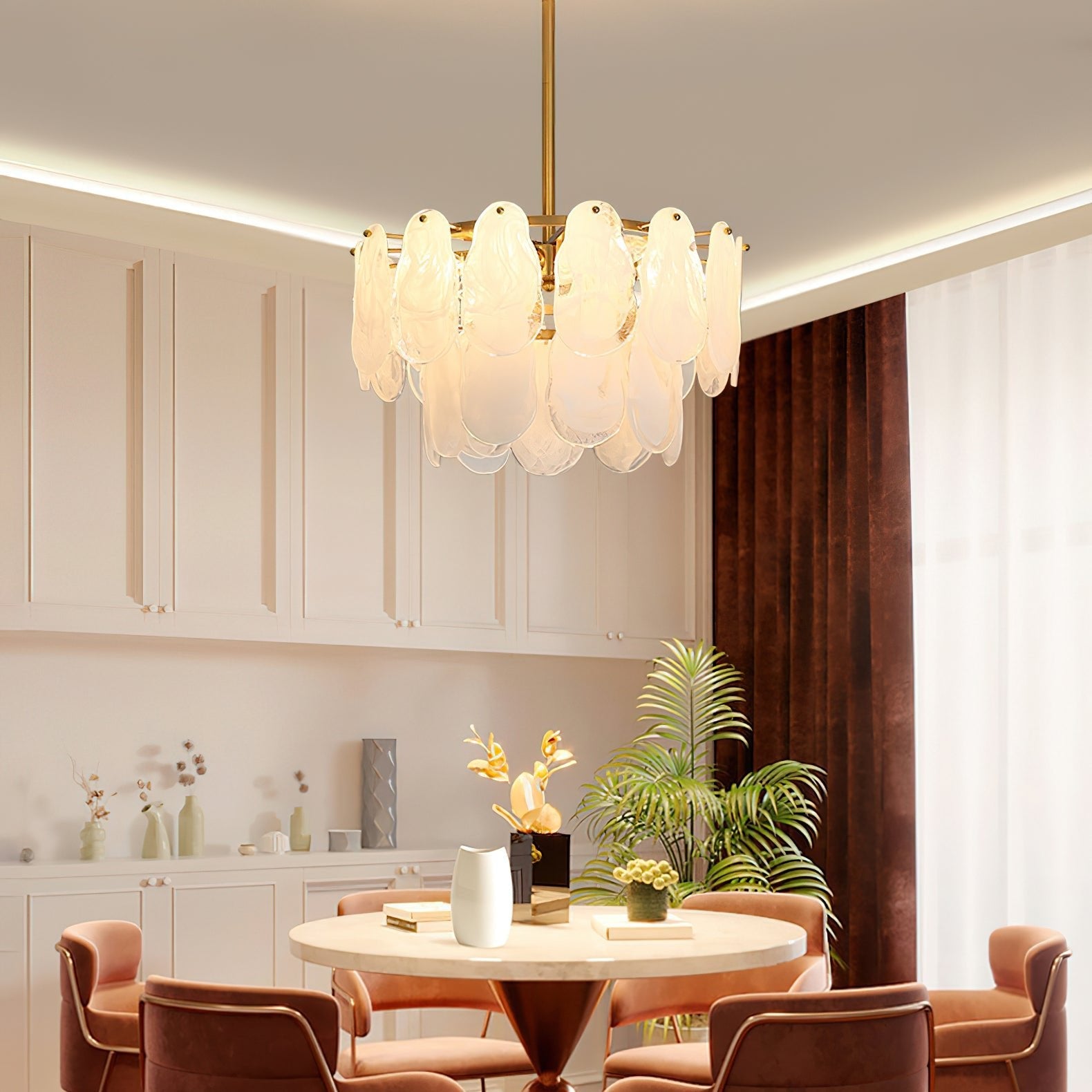 Zosolia Postmodern Luxury Round Cloud Glass Chandelier - Blowlighting