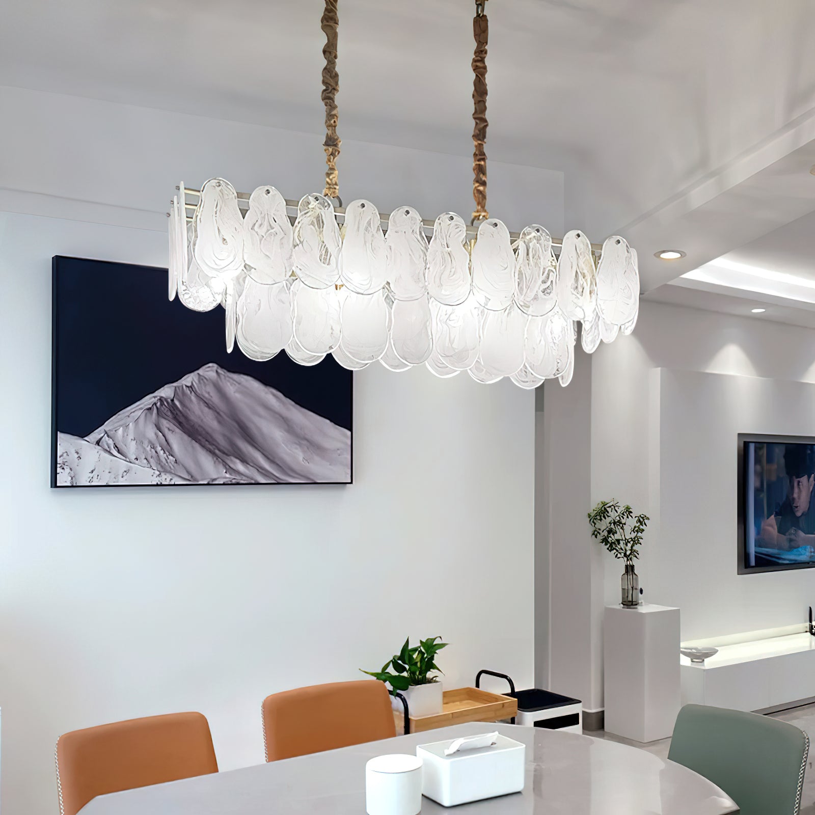 Zosolia Postmodern Luxury Round Cloud Glass Chandelier - Blowlighting