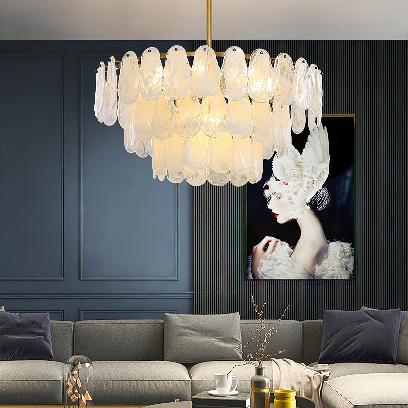 Zosolia Postmodern Luxury Round Cloud Glass Chandelier - Blowlighting