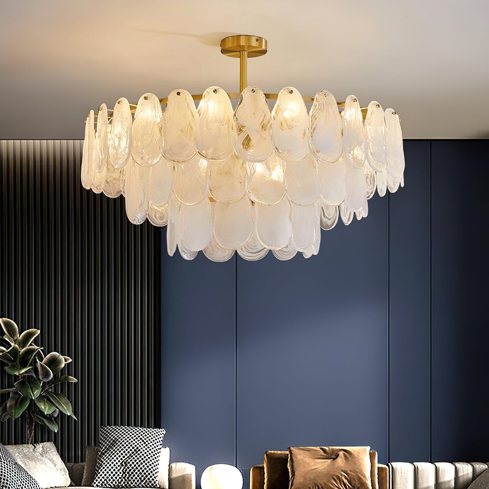 Zosolia Postmodern Luxury Round Cloud Glass Chandelier - Blowlighting