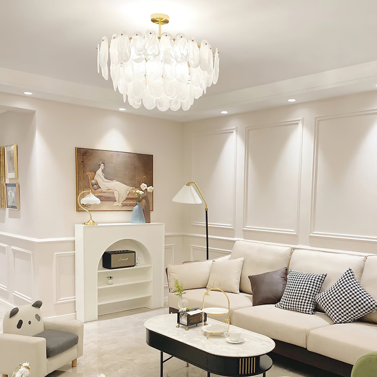 Zosolia Postmodern Luxury Round Cloud Glass Chandelier - Blowlighting