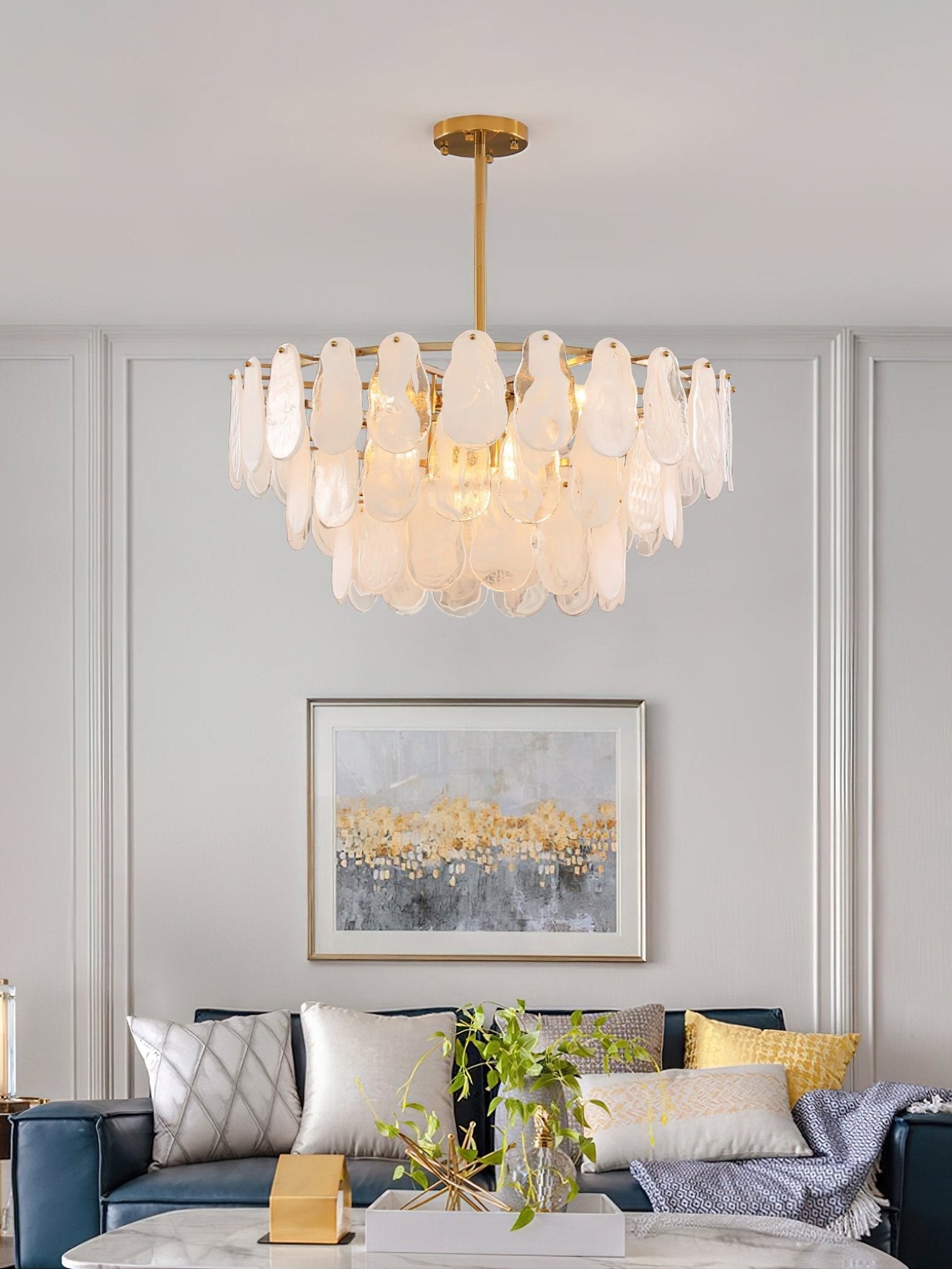 Zosolia Postmodern Luxury Round Cloud Glass Chandelier - Blowlighting