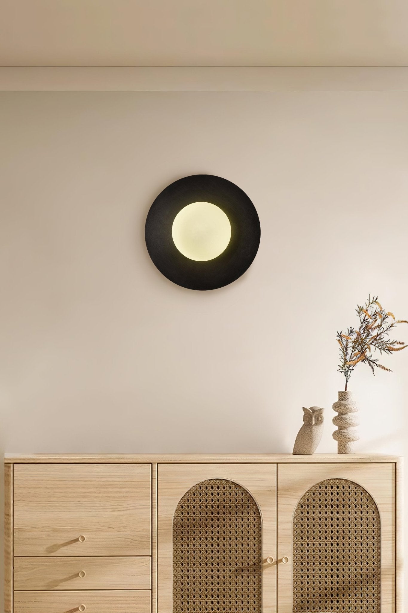Round Glass Art Wall Lamp - Blowlighting