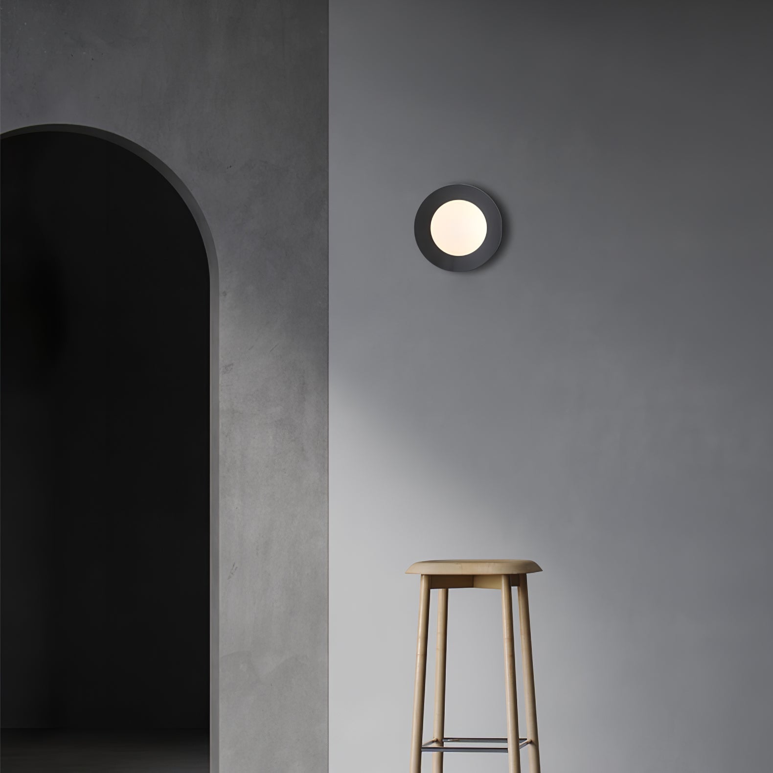 Round Glass Art Wall Lamp - Blowlighting