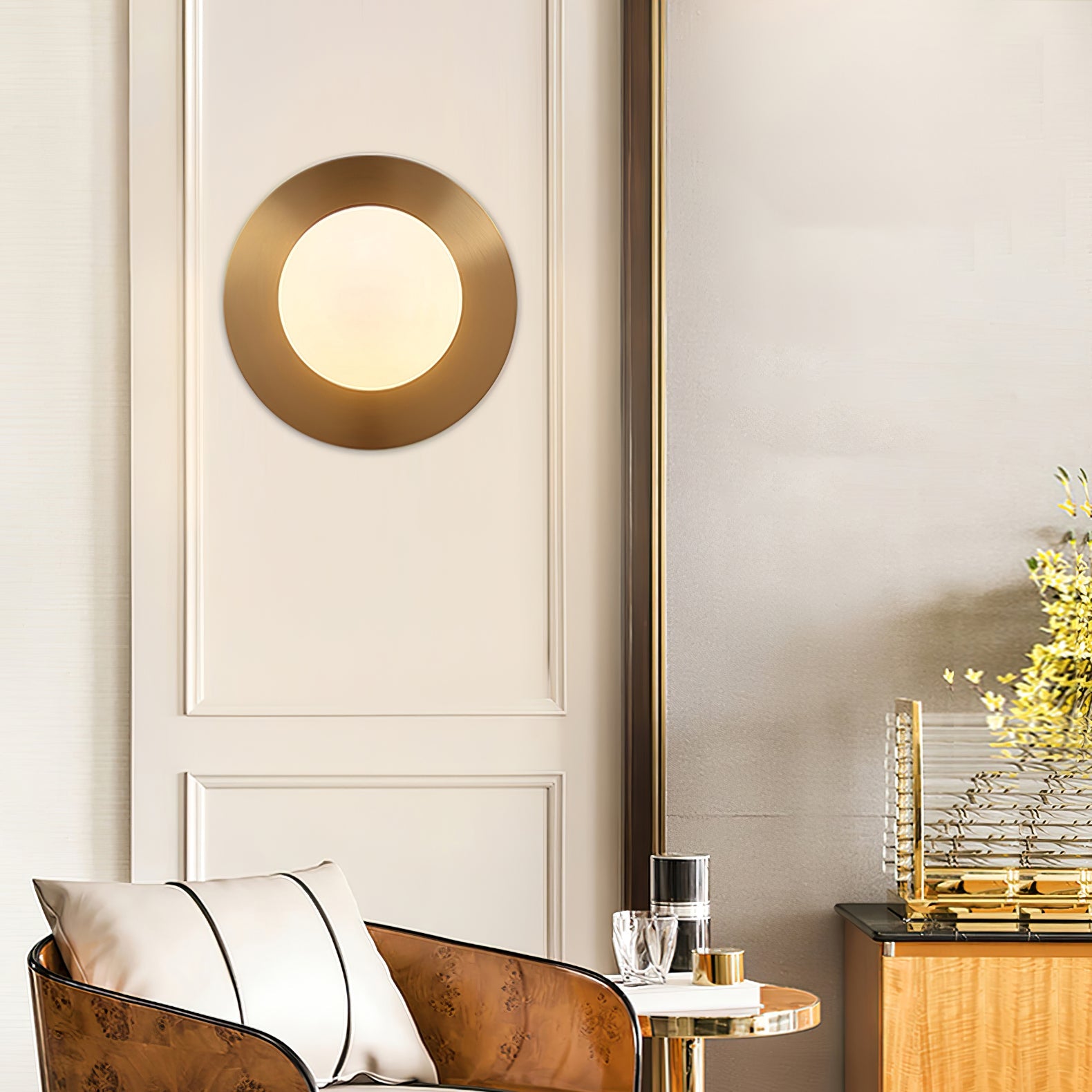 Round Glass Art Wall Lamp - Blowlighting
