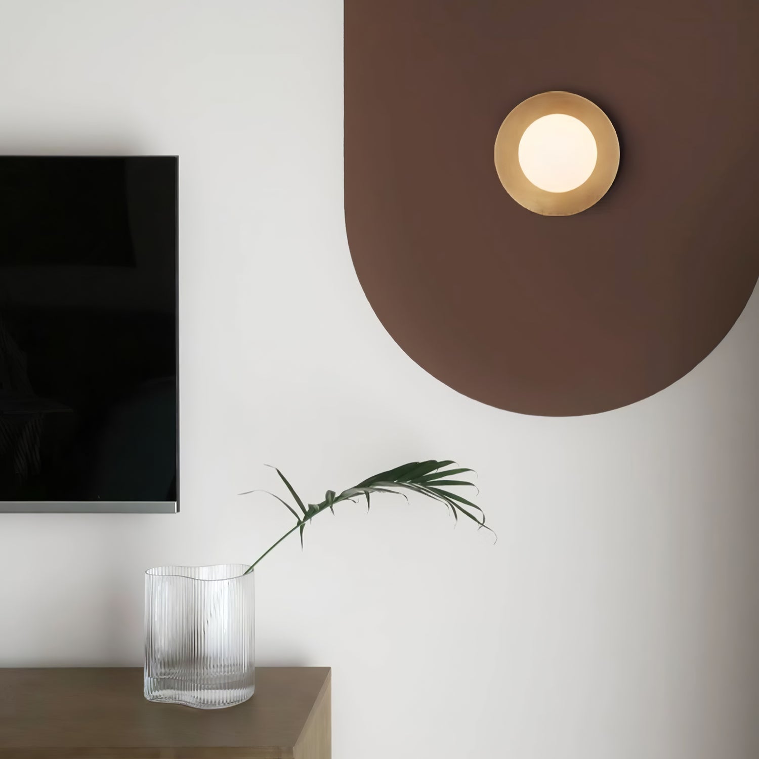 Round Glass Art Wall Lamp - Blowlighting