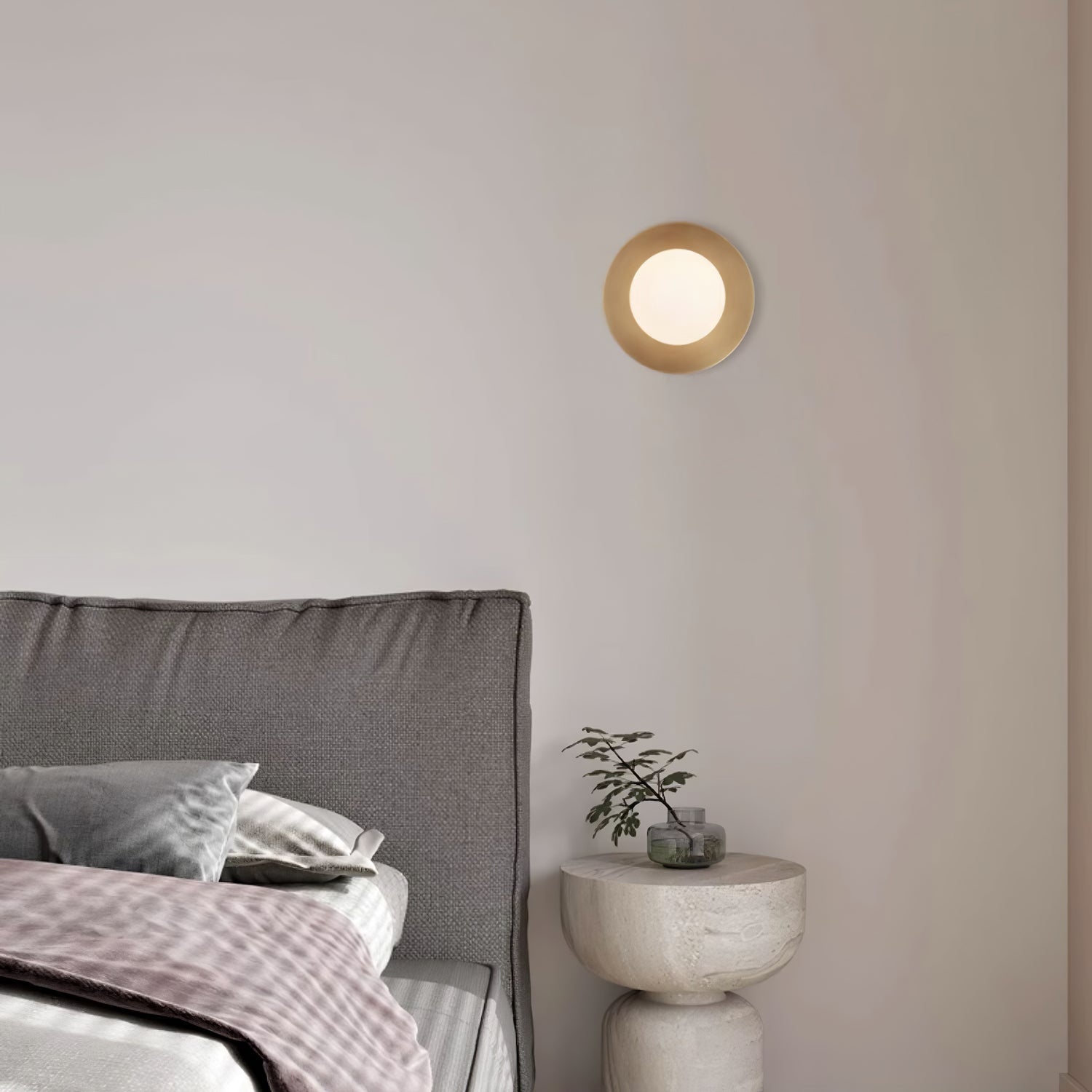 Round Glass Art Wall Lamp - Blowlighting