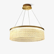 Round Halo Crystal Chandelier - Blowlighting