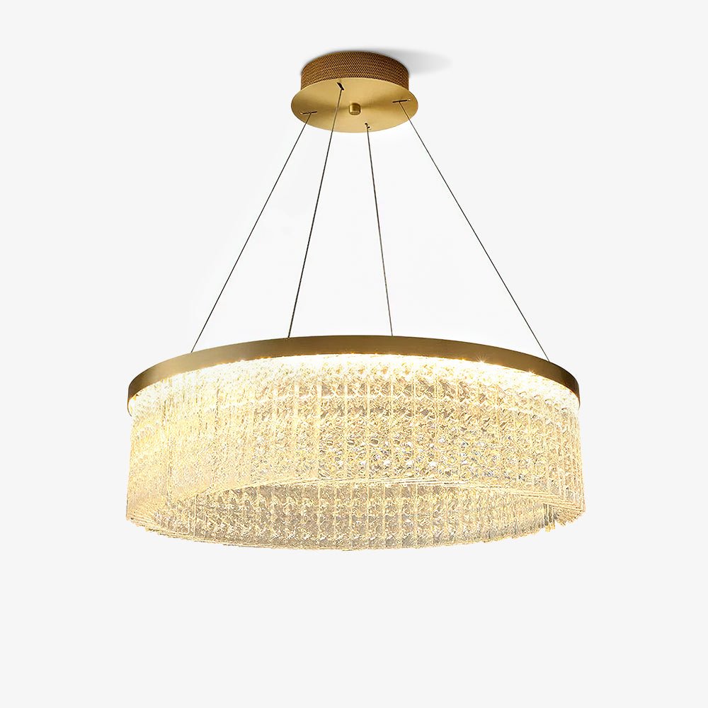 Round Halo Crystal Chandelier - Blowlighting