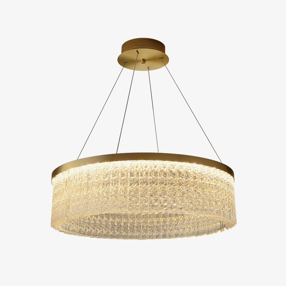 Round Halo Crystal Chandelier - Blowlighting