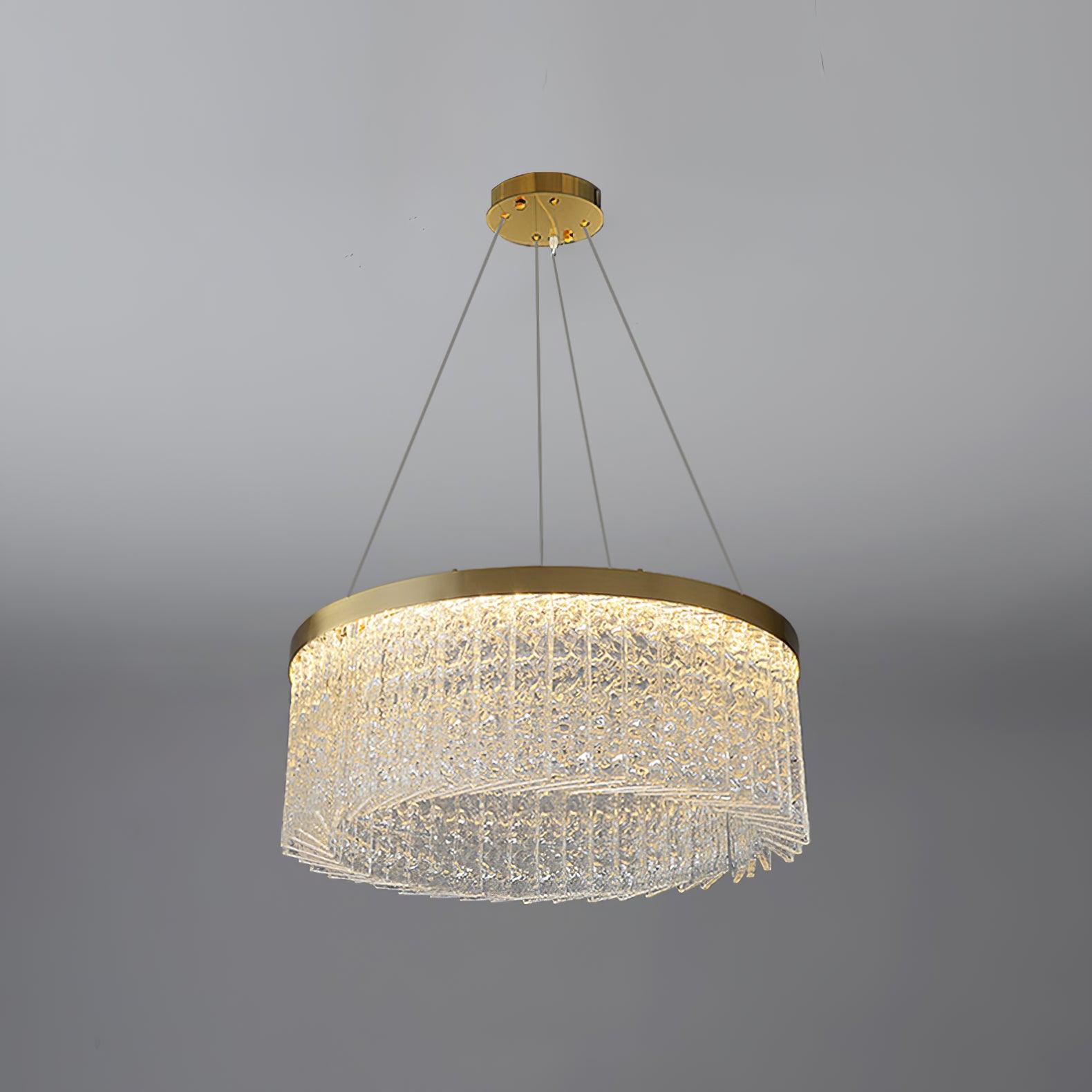 Round Halo Crystal Chandelier - Blowlighting