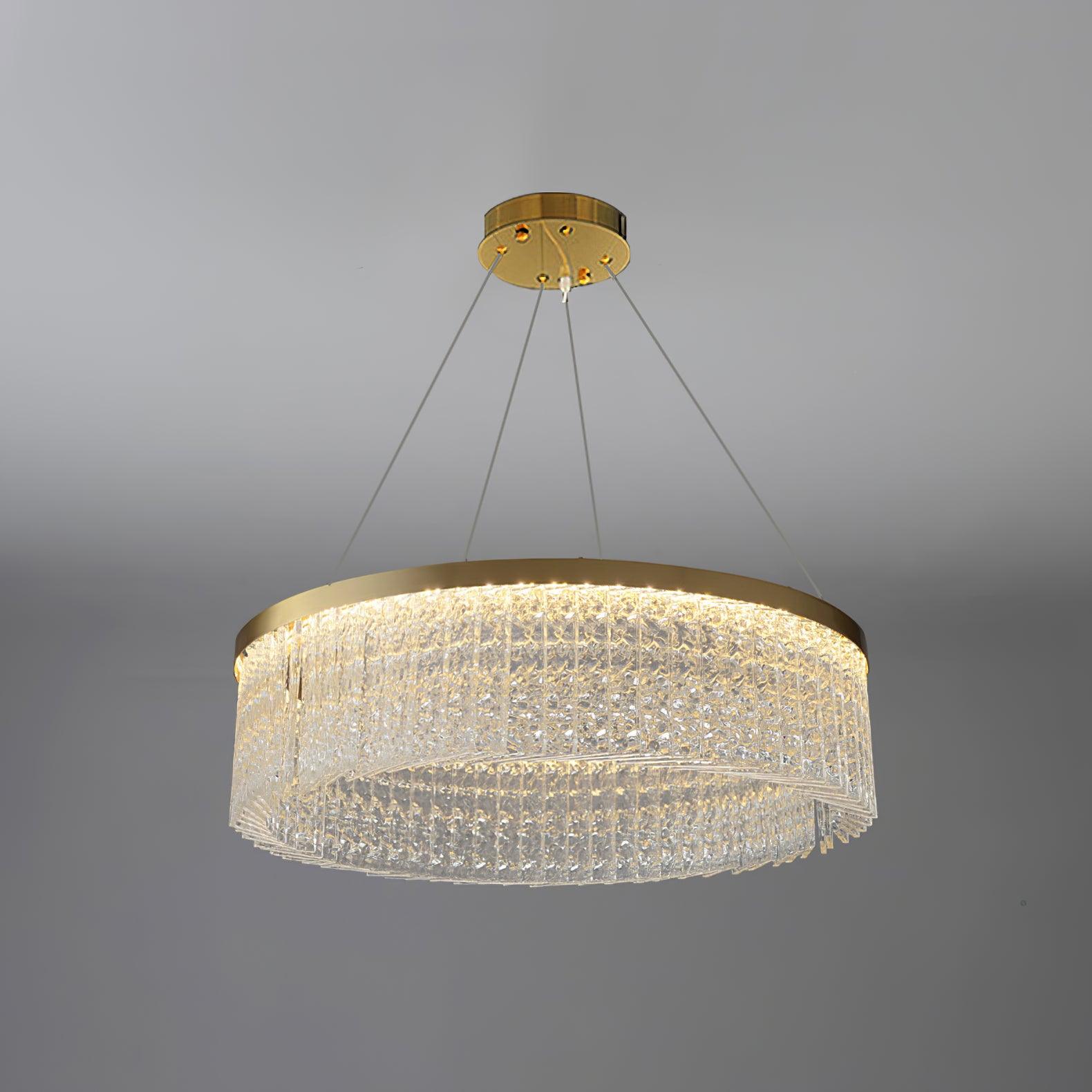 Round Halo Crystal Chandelier - Blowlighting