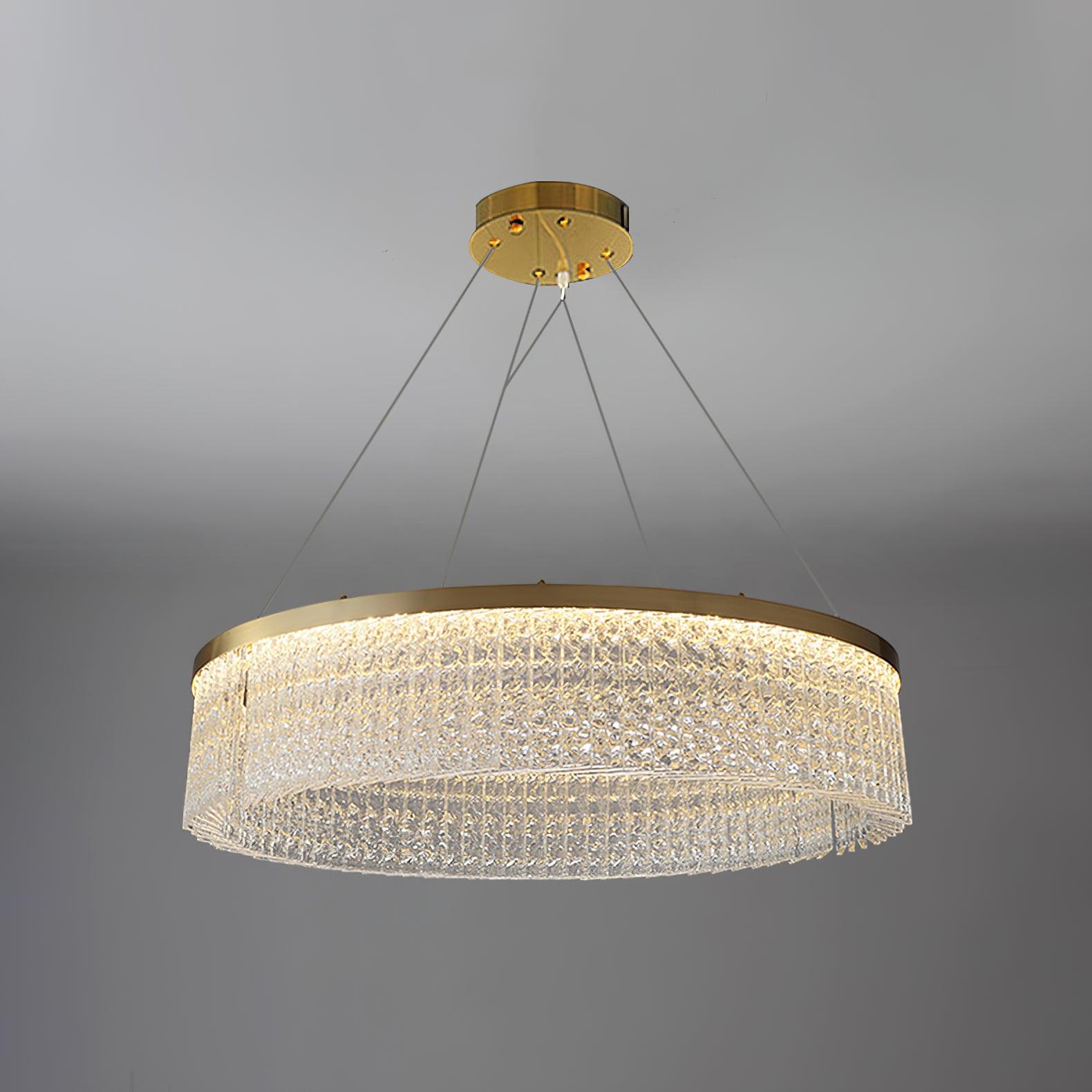 Round Halo Crystal Chandelier - Blowlighting
