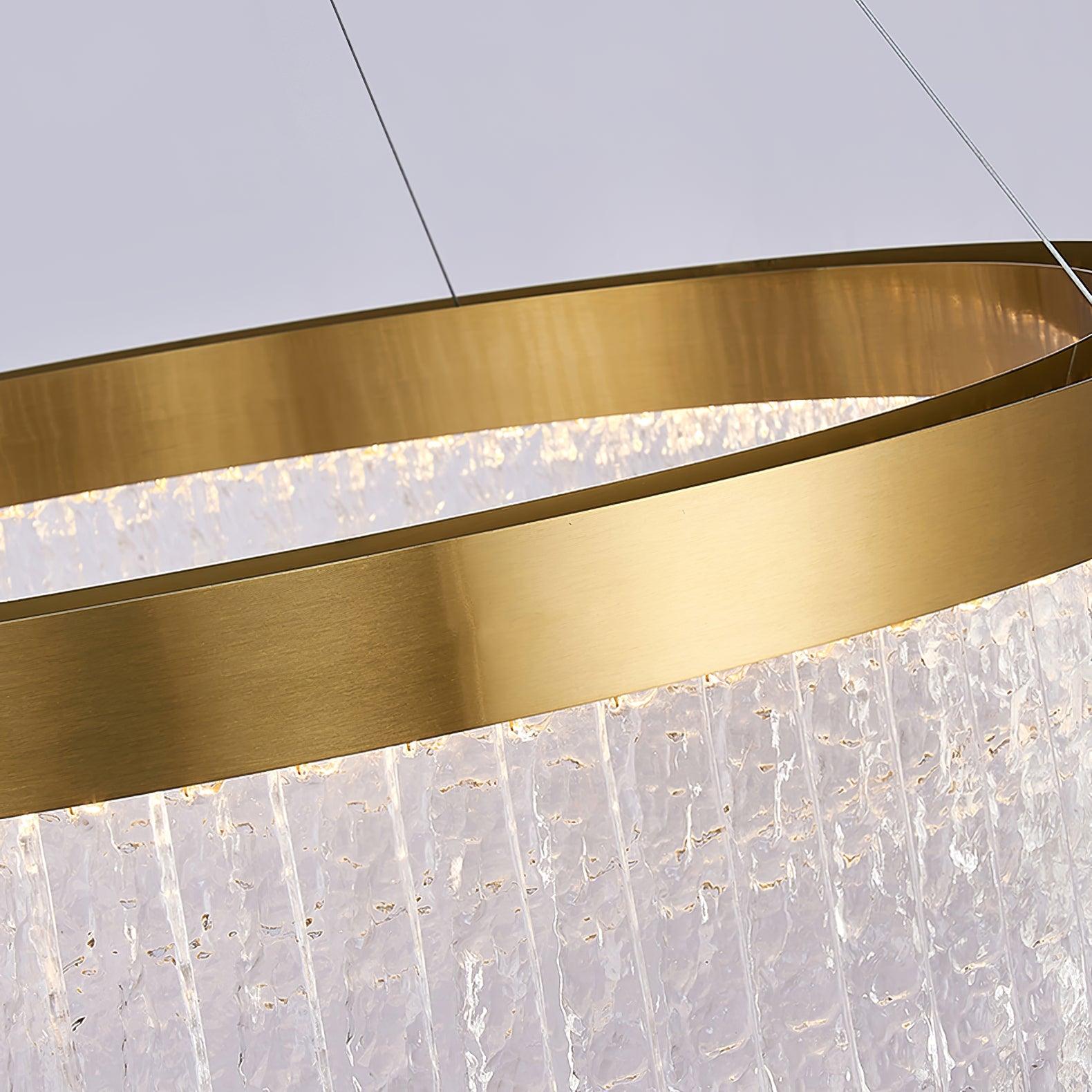Round Halo Crystal Chandelier - Blowlighting