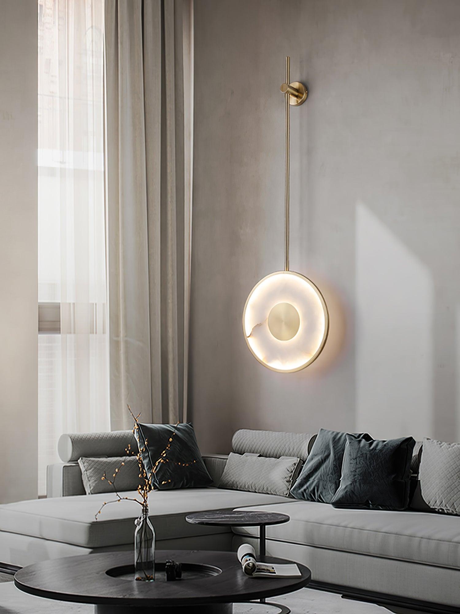 Vevelila Minimalist Alabaster Pendant Light - Blowlighting