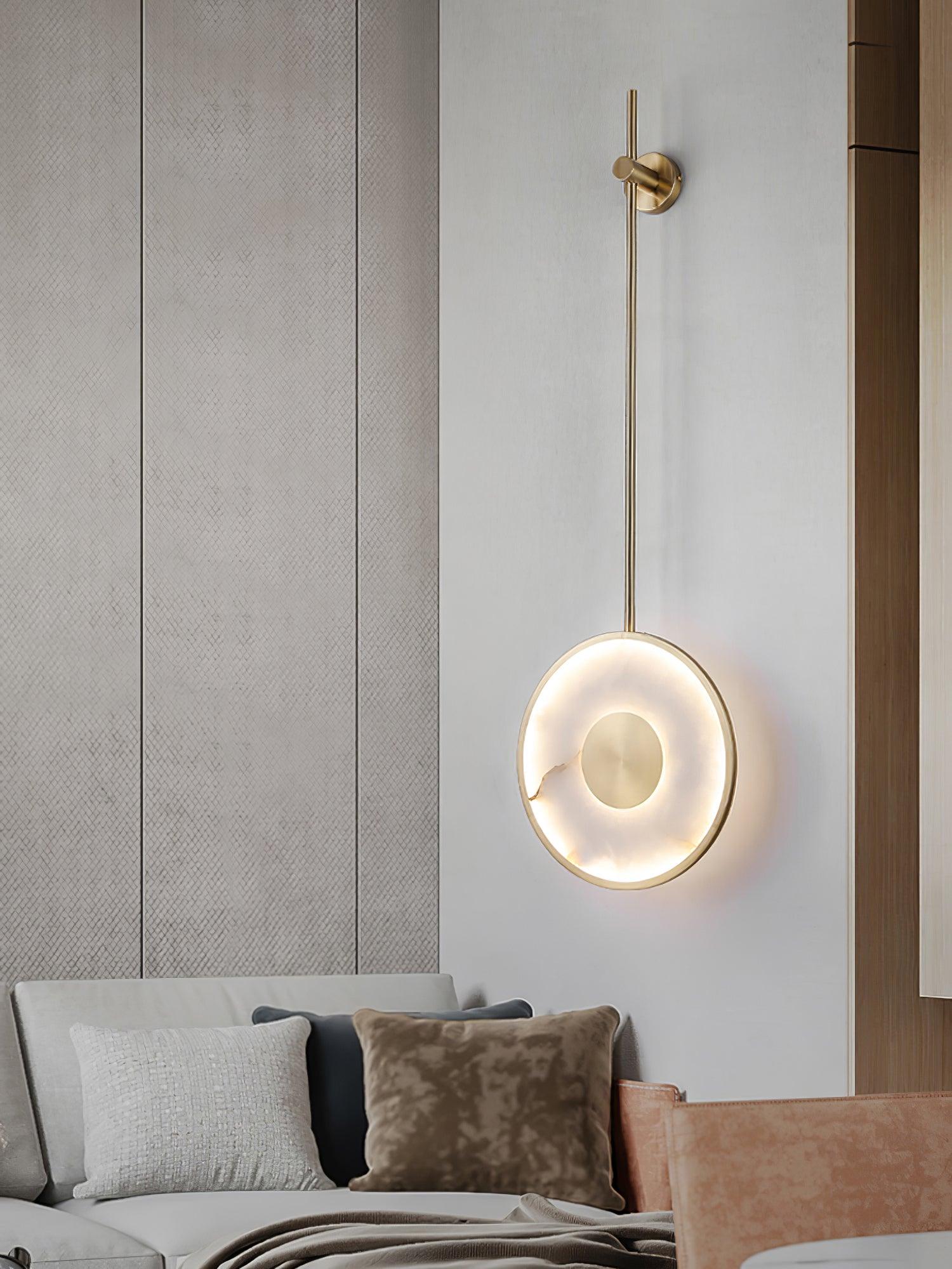 Vevelila Minimalist Alabaster Pendant Light - Blowlighting