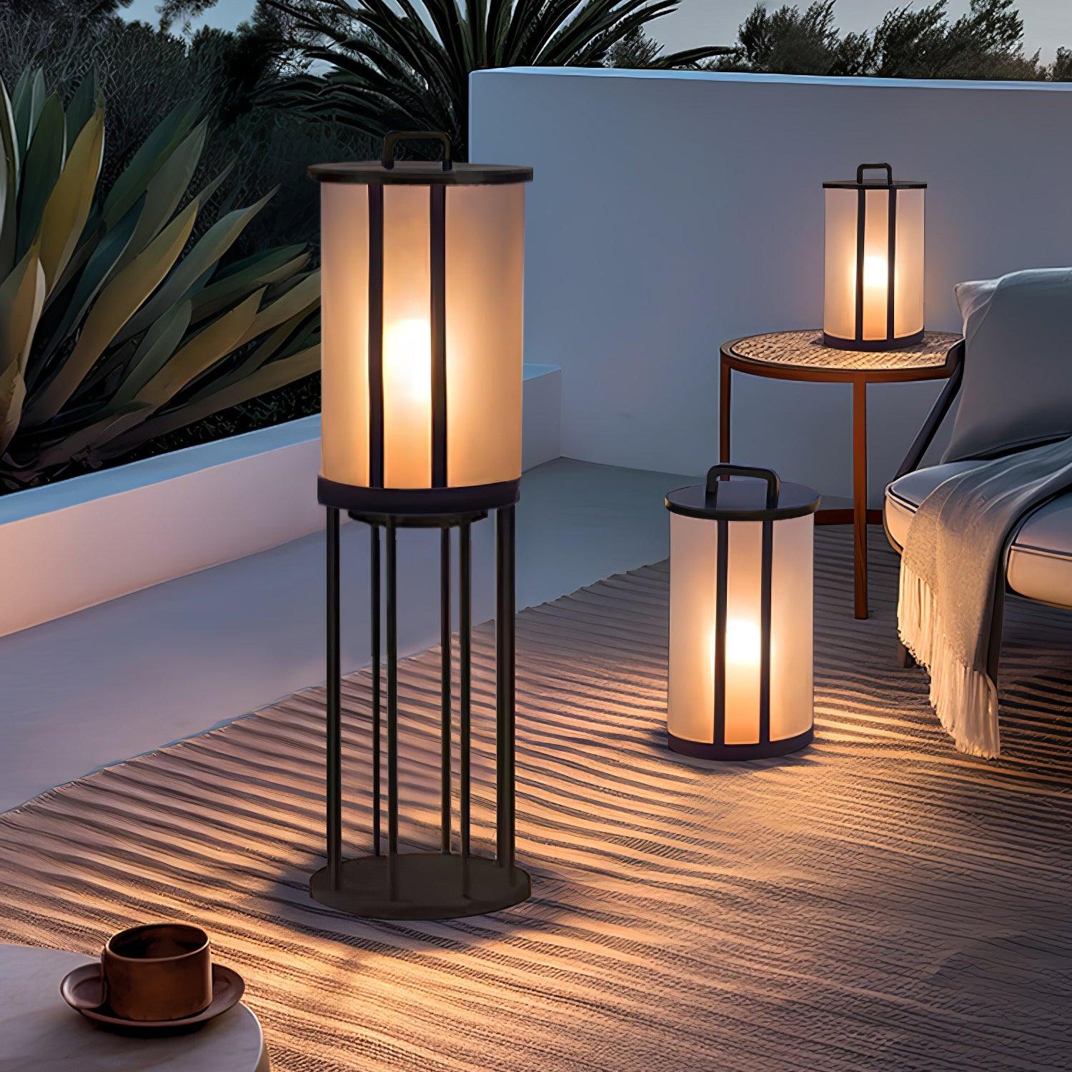 Elrinarae Pagoda Frame Travertine Lantern - Blowlighting
