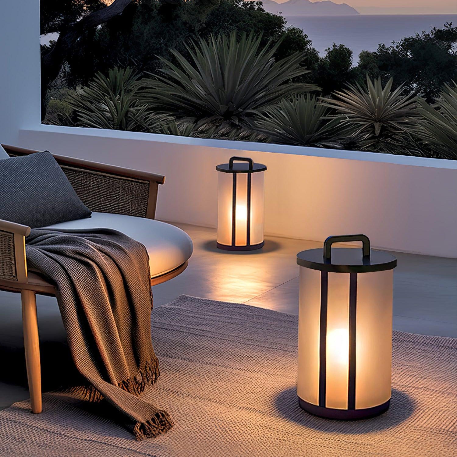 Elrinarae Pagoda Frame Travertine Lantern - Blowlighting