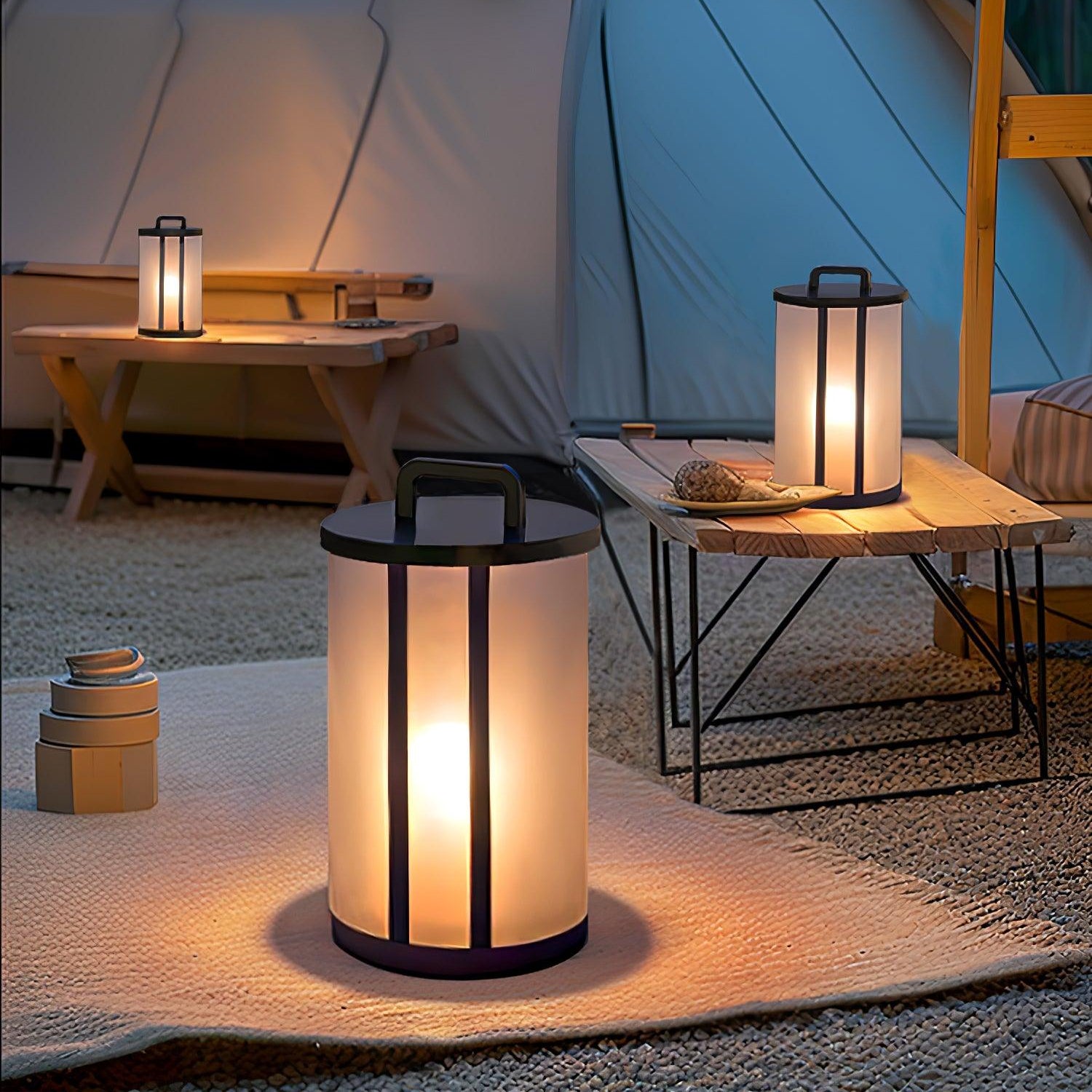 Elrinarae Pagoda Frame Travertine Lantern - Blowlighting