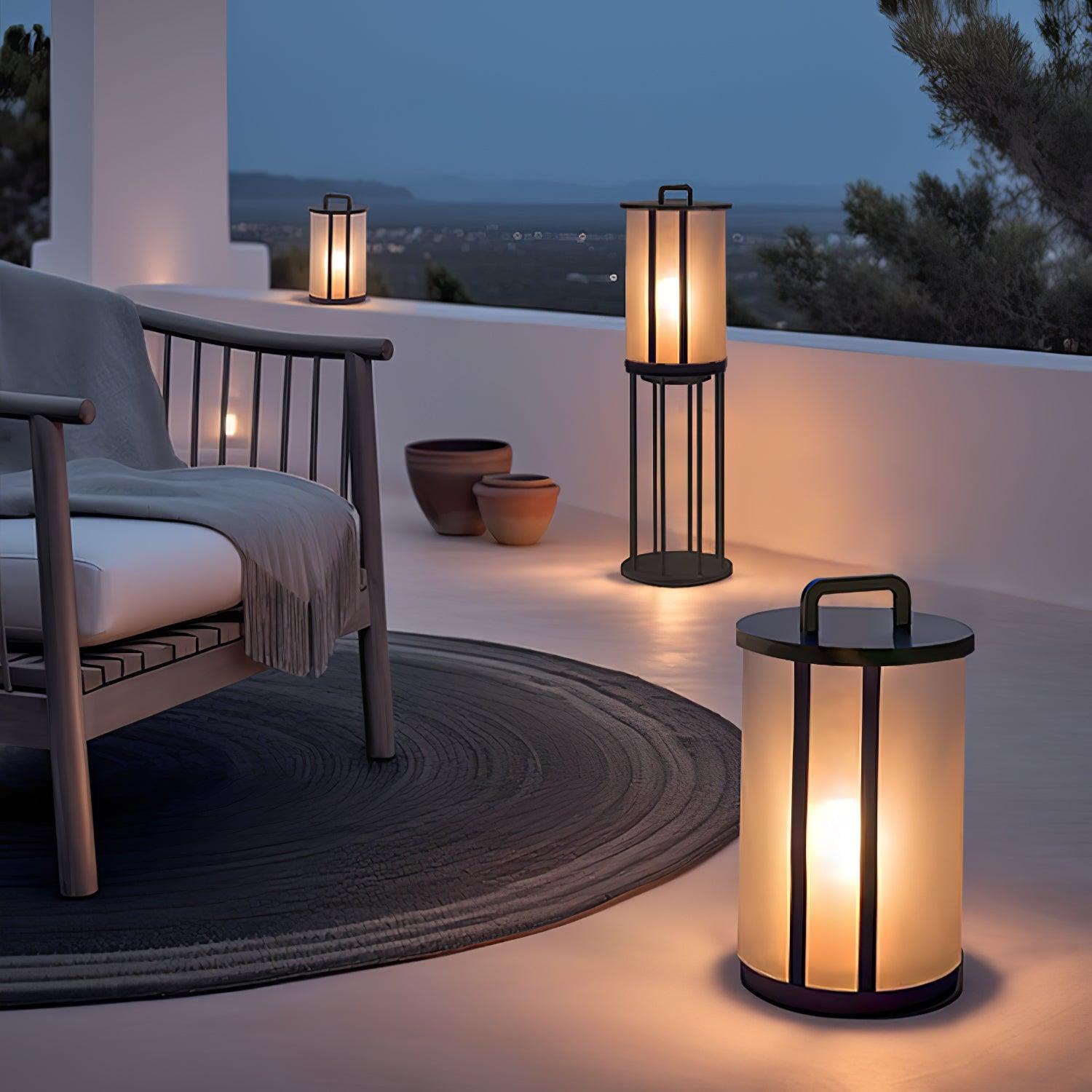 Elrinarae Pagoda Frame Travertine Lantern - Blowlighting