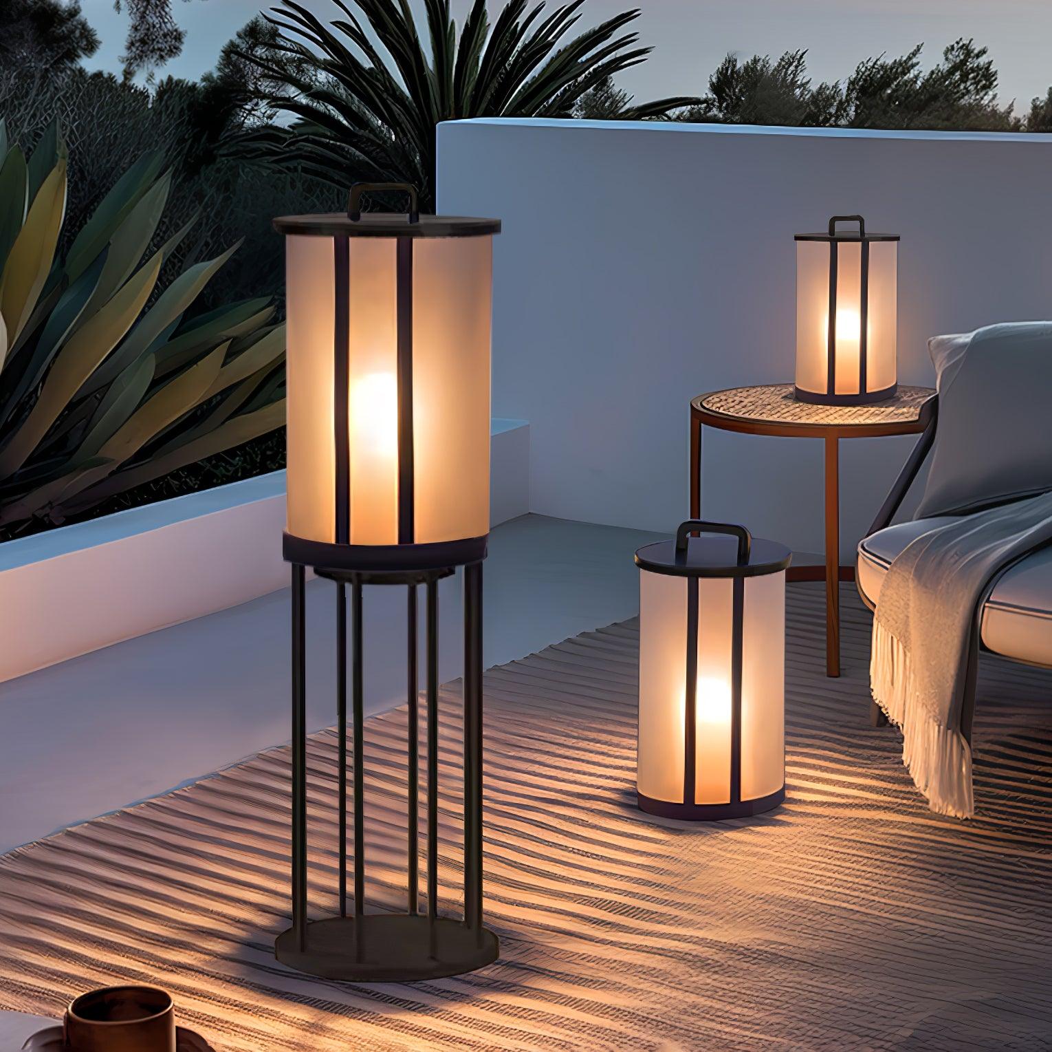 Elrinarae Pagoda Frame Travertine Lantern - Blowlighting