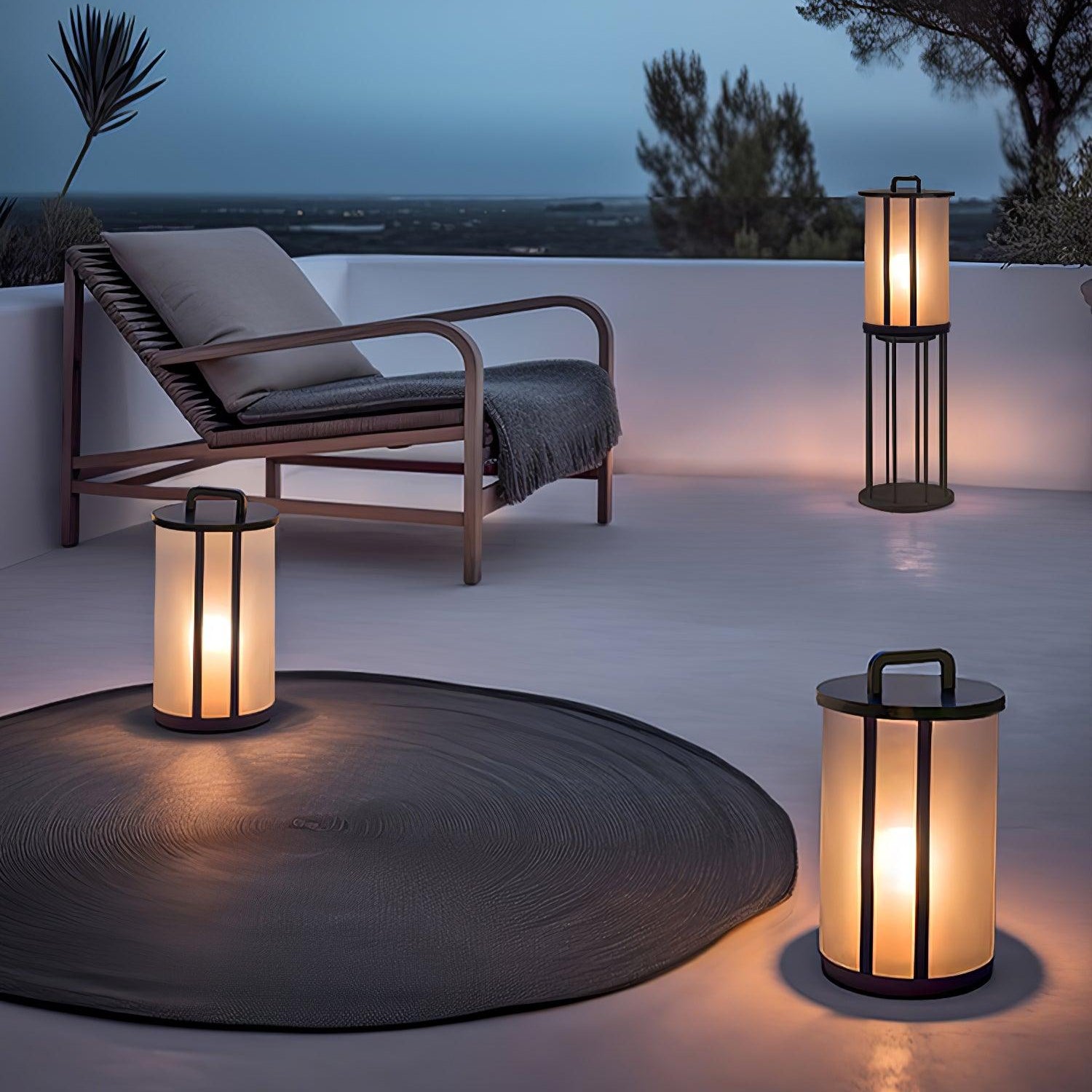 Elrinarae Pagoda Frame Travertine Lantern - Blowlighting