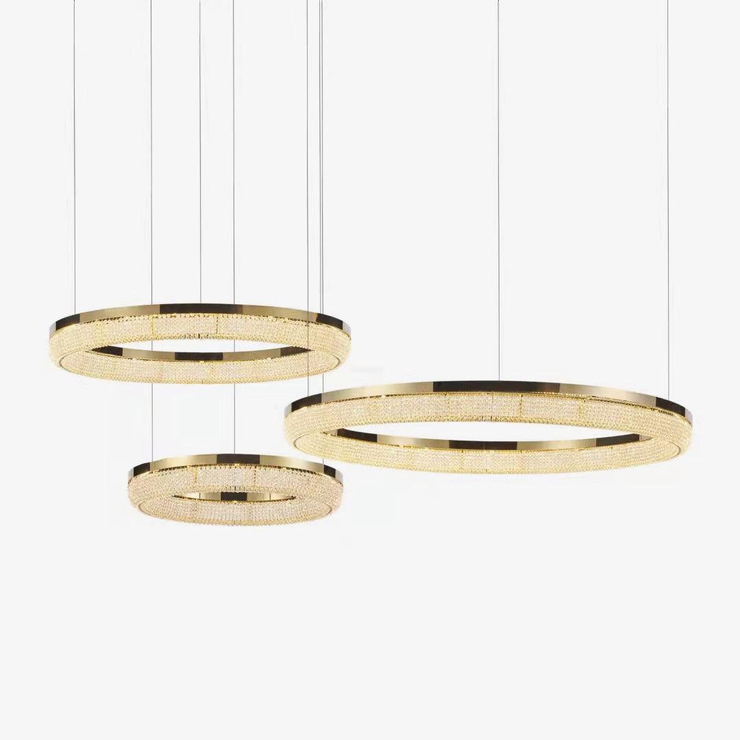 Round Ring Crystal Chandeliers - Blowlighting