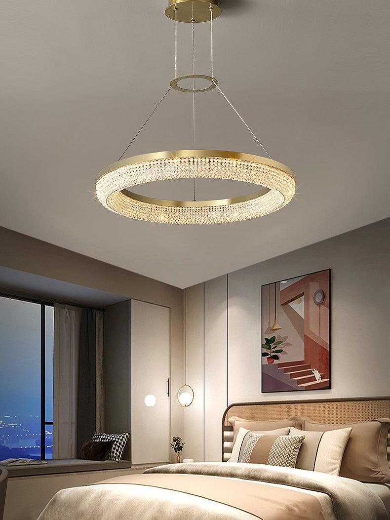 Round Ring Crystal Chandeliers - Blowlighting