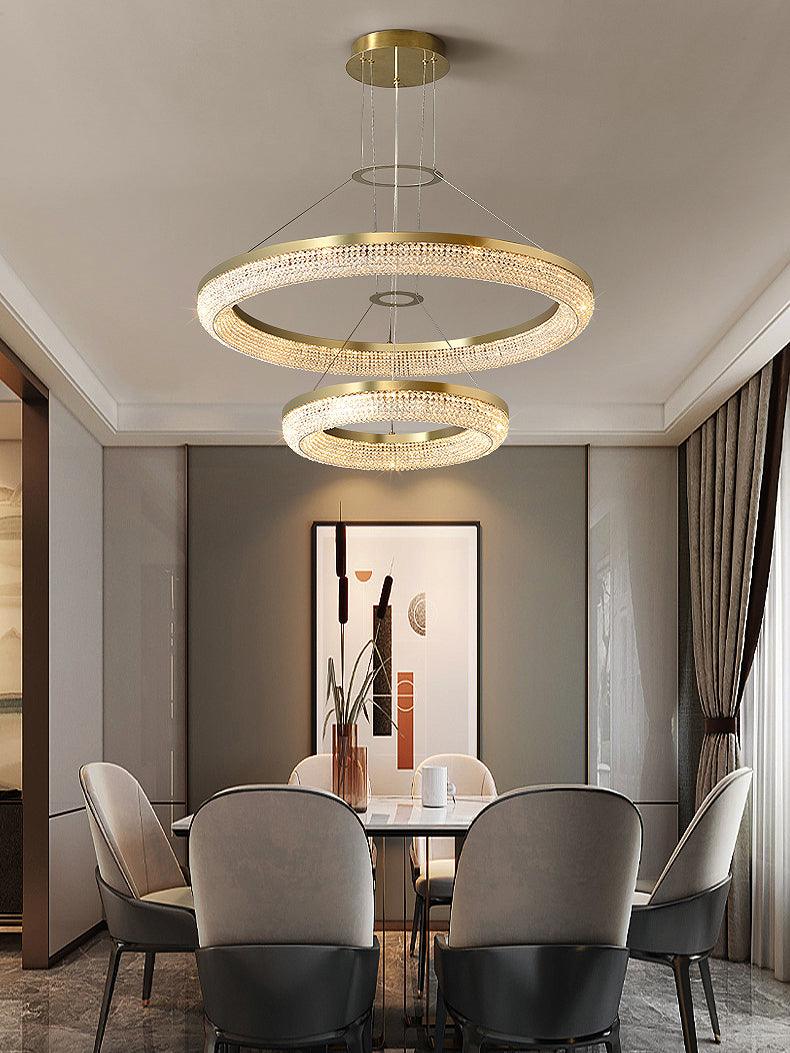 Round Ring Crystal Chandeliers - Blowlighting
