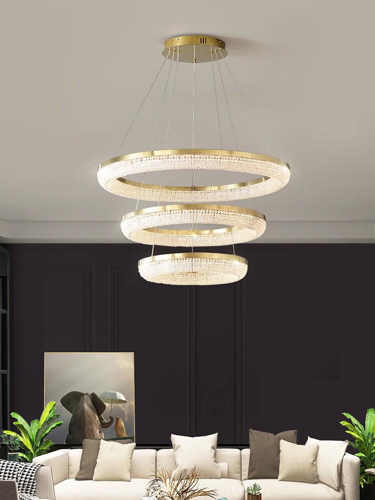 Round Ring Crystal Chandeliers - Blowlighting