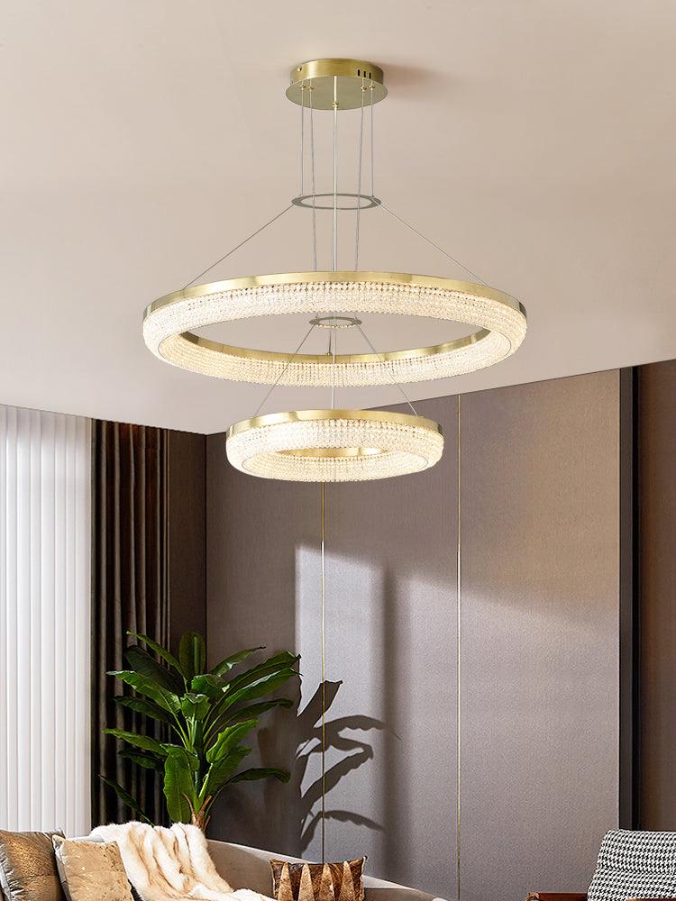 Round Ring Crystal Chandeliers - Blowlighting