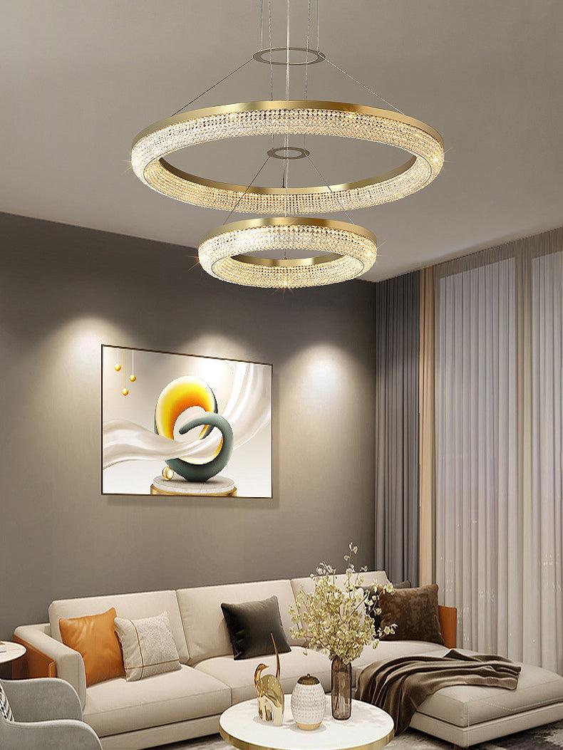 Round Ring Crystal Chandeliers - Blowlighting